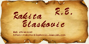 Rakita Blašković vizit kartica